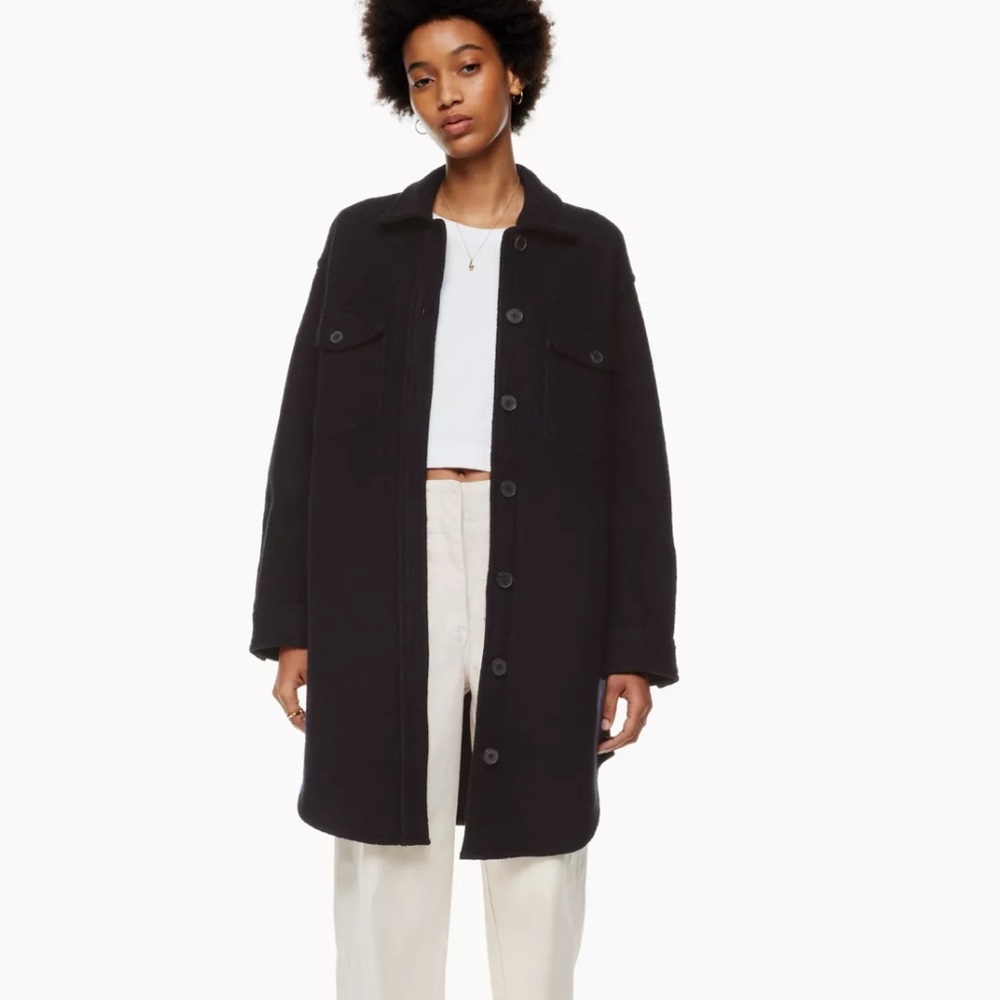 Aritzia Ganna Long Shirt Jacket